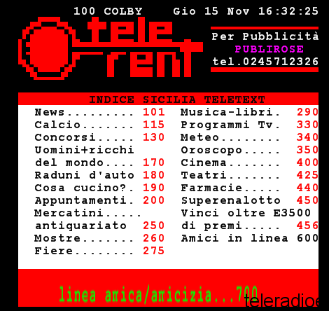 Teletext 7Gold Telerent riattivato