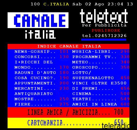 Frequenze Tivù Italia Cedute a Canale Italia