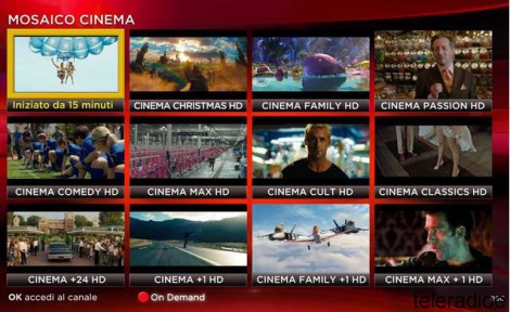 1 Dicembre 2014: Arriva Mosaico Sky Cinema
