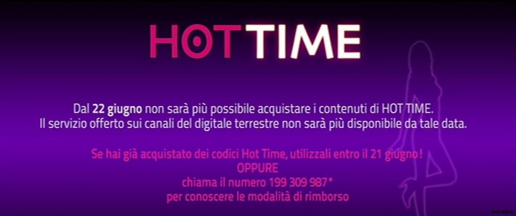 22 Giugno 2015: Chiudono Canali Mediaset Hot Time