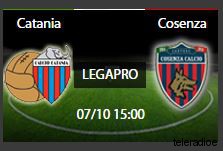 Diretta Streaming Catania-Cosenza su Sport Tube