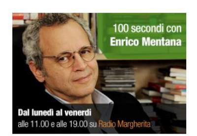 100 secondi con Enrico Mentana anche su Radio Margherita