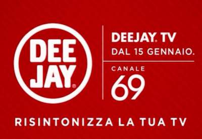 Deejay Tv torna sul digitale terrestre, canale 69