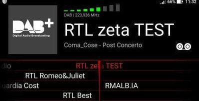 Modificato ID DAB+: da Radio Test a RTL Zeta Test