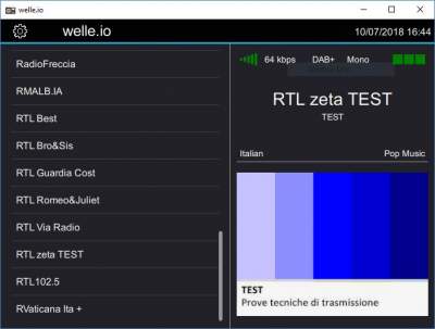 DAB+ lista radio nazionali luglio 2018