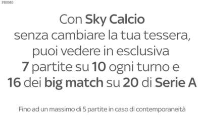 Quali partite di serie A vedo su Sky?
