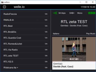 Frequenze radio digitale nazionale Dab+ (Settembre 2019)