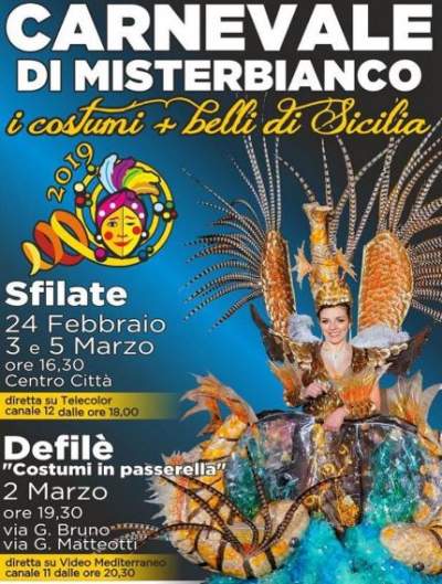 Carnevale di Misterbianco 2019 in diretta su Telecolor e Videomediterraneo