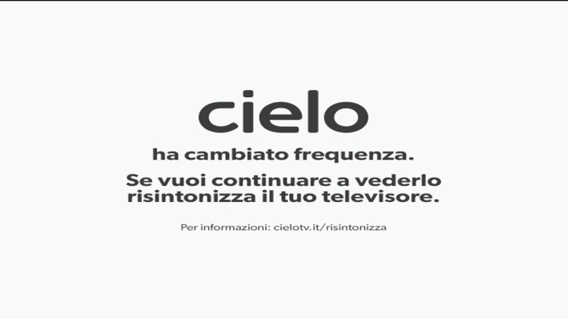 Cielo ha cambiato frequenza: risintonizza il televisore