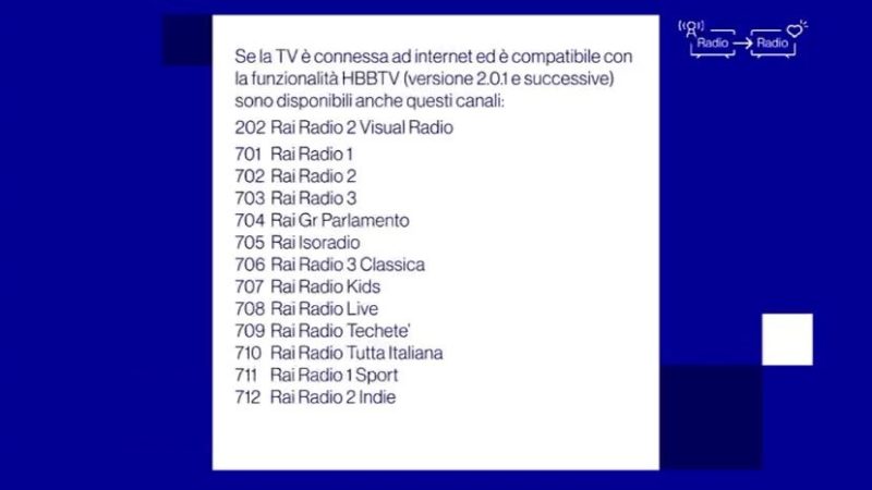 Il ritorno di Radio 1 Rai sul digitale terrestre