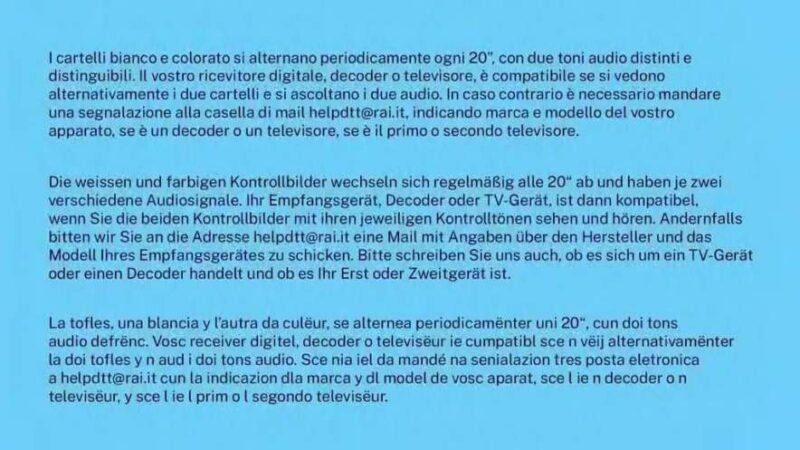 Attivato canale test Rai 3 regionale HD in Trentino Alto Adige