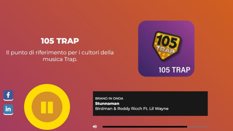 Radio 105 lancia la web radio Trap