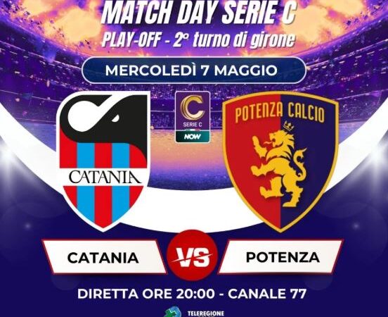 Catania-Potenza in diretta tv su Teleregionecolor