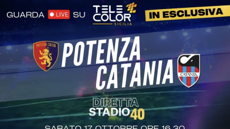 Potenza-Catania Diretta TV in Chiaro Telecolor Canale 11